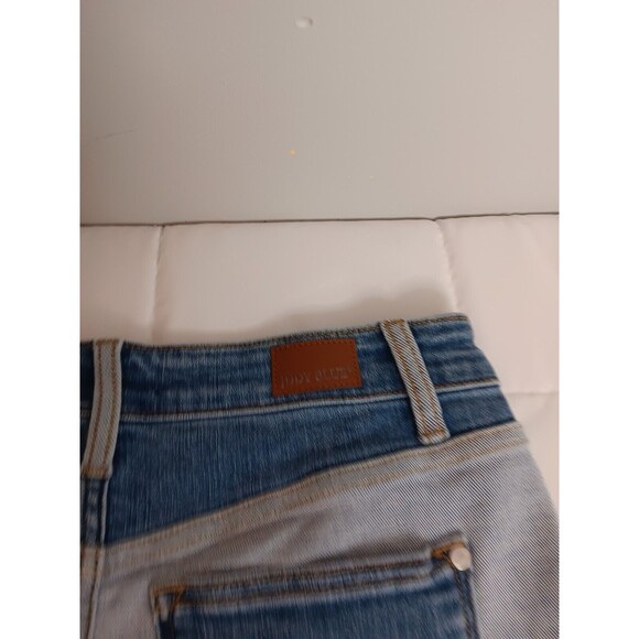 JUDY BLUE COLORBLOCK HIGH RISE  DENIM JEAN SHORTS SIZE MEDIUM - Picture 8 of 8